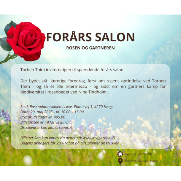 Billet til FORRS SALON - Rosen og Gartneren