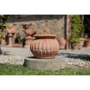 Cachepot Baccellato Terracotta Impruneta
