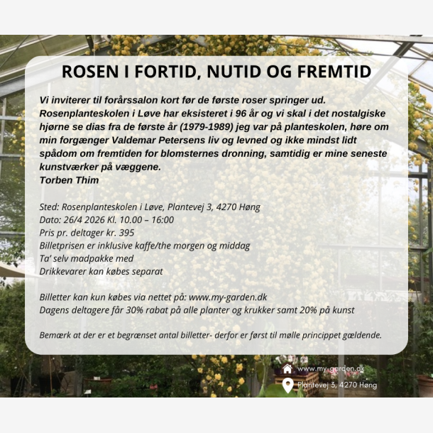 Salon - Rosen i fortid, nutid og fremtid