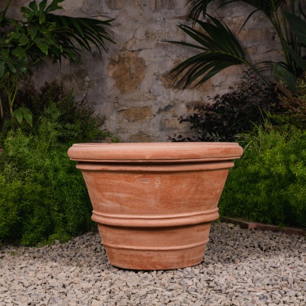 Vaso liscio doppio bordo Terracotta Impruneta 80 H70