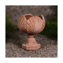 Vaso Tulipano con Piede Terracotta Impruneta